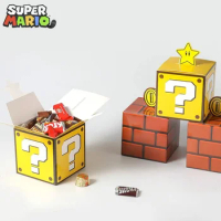 10pcs/set Super Mary Game Theme Candy Box Mario Bros Gold Coin Props Party Theme Decorative Supplies Children Small Gift Bag