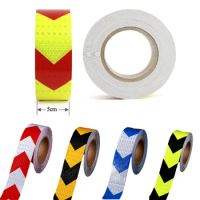 Arrow Reflective Tape Safety Caution Adhesive Sticker For Truck Motorcycle Bicycle Car Styling