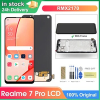 tft Realme 7 Pro Display Screen, for OPPO Realme 7 Pro RMX2170 Lcd Display Digital Touch Screen with Frame Assembly Replacement