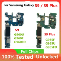 For Samsung Galaxy S9 Plus G960F G960FD G960U G965F G965U G965FD Logic Mainboard 64/128 Motherboard Unlocked
