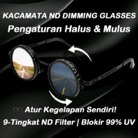 Kacamata Kecerahan Bisa DiAtur SCVN UV400 Adjustable Polarized Hitam Pria Kaca mata Terapi ND Filter