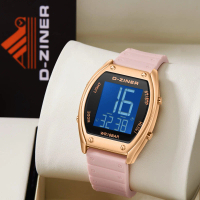 Jam Tangan Wanita Dziner 8358 Rubber Digital 10ATM Waterproof Watches Quartz
