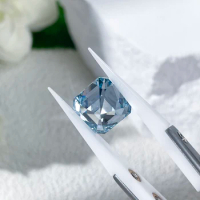 10ct Asscher Cut CVD Lab Grown Fancy Blue Diamond IGI Certified Loose Diamonds