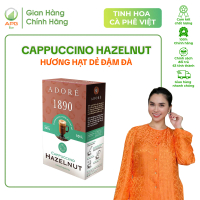Cà Phê Hòa Tan ADORÉ 1890 Cappuccino Hazelnut Hương Hạt Dẻ Vị Đậm Đà Thơm Ngon Hộp 200g (10 gói x 20