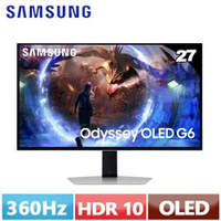 SAMSUNG三星 27型 Odyssey OLED G6 電競顯示器 S27DG602SC