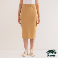 Roots 女裝- 摩登週間系列 工作口袋中長裙-咖色
