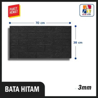 Paket Isi 10 Lembar - Wallpaper Foam Sticker 3D Motif Batu Bata Stiker Dinding Timbul Anti Air 70X38