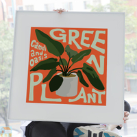 Green Plant客廳綠植裝飾畫韓風藝術畫ins公寓樣板房民宿餐廳掛畫