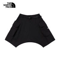【The North Face】北面UE男款黑色舒適透氣附可調節腰帶休閒短褲｜8865JK3