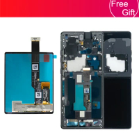 For LG Wing 5G LCD Display Touch Screen Digitizer Assembly Display LMF100N LCD With Frame Replacement Repair Parts