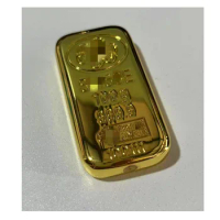 100g gold plated Bullion Gift Gold Bar Non-Magnetic Business Collection more or less 5gram weight tolerances existed