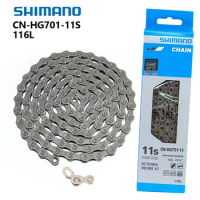 Shimano DEORE XT ULTEGRA HG701 Bicycle Chain 11 Speed Road MTB 116L Chains with Quick Link Connector for M7000 M8000 5800 6800