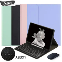Clavier Azerty Keyboard Case for Samsung Galaxy Tab S9 FE Case Russian Spanish Keyboard Cover For Tab S9 FE 10.9'' Case SM-X510