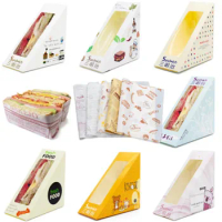 20PcCupcake Packaging Box Wedding Cake Favor Boxes For Cheesecake Sandwichs Kraft Box Container Party Decoration Pastry Wrapping