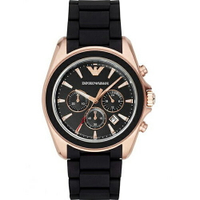 Emporio Armani Classic 經典計時腕錶(AR6066)-44mm-黑面合成膠帶【刷卡回饋 分期0利率】【APP下單22%點數回饋】