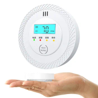 CO Alarm Sensor with LEDs Carbon Monoxide Alarm Detector Battery Powered Smoke Carbon Monoxide Detector Alarm for Home