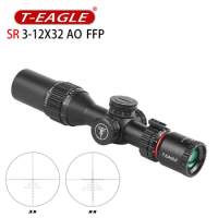 SR-Compact Hunting Scope, Tactical Rifle Scopes, Glass Etched, ReticleIlluminate, Shooting Optics, 3-12X32 AO FFP