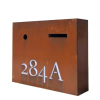 Standing Corten Steel Drop Box Newspaper Box Smart Outdoor Parcel Box
