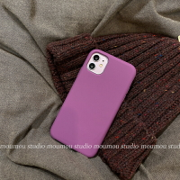 流行葡萄紫液態純色手機殼iphone8/plus/xs/xr/11 Pro Max軟殼6