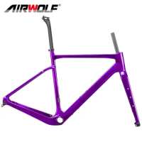 Airwolf T1100 Full Carbon Road Frame 700*45c Carbon Bicycle Frame Road Bike Frame 142*12mm Carbon Disc Brake Bicycle Frameset