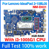 NM-D031.For Lenovo ideapad 3-14IIL05/IDEAPAD 3-15IIL05 Laptop Motherboard with CPU I3 1005G1/I5-1035G1 RAM 4G 100% test work