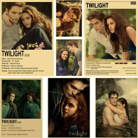 โปสเตอร์ยินดีต้อนรับทุกคน ภาพยนตร์คลาสสิก Series The Twilight Saga โปสเตอร์ Aesthetic Retro กระดาษคร