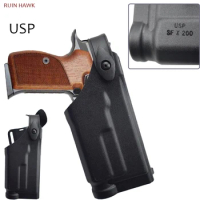 Airsoft Pistol Holster HK USP Compact Gun Holster Quick Drop Belt Holster Hunting and Equipment Airsoft with Flashlight Tactical