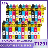 Full Ink Cartridge Replacement for Epson T1291 T 1291 12XL 1291 XL Ink Cartridge for Stylus SX420W SX425W SX525WD SX230