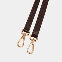 Strap 1,5cm Sling Tali Tas Kulit Asli Sendy Leather BERLIN Gold Coklat Tua
