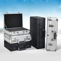 鋁合金 工具箱 便攜式 安全箱 設備 工具箱 收納盒 儀器箱 手提箱 耐衝擊 搬運箱 密碼鑰匙鎖 海綿 收納箱