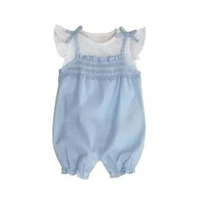 TORIO Smocked Blue Overall Set - Overall Bayi - Setelan Bayi Perempuan 18-24M