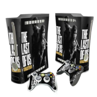 The last of us Hot Selling Top Quality Vinyl Skin Sticker for Xbox 360 fat Console + 2 Controllers