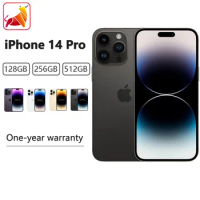 Original iPhone 14 Pro 128GB/256GB/512GB ROM 6GB 48MP+12MP Camera A16 Bionic Chip 6.1-inch OLED Screen NFC Facial Recognition