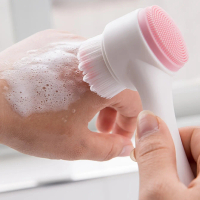 Berus Muka Silikon, 2pc Dua Sisi, Pembersihan Manual, Berus Urut Muka, Warna Rawak, Sesuai untuk Men