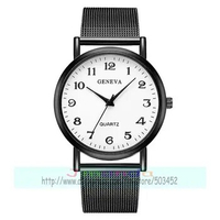 100pcs/lot geneva 612 simple style geneva mesh watch wrap quartz casual wrist watch for man women wholesale