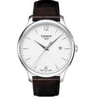 【TISSOT 天梭 官方授權】TRADITION 復刻大三針手錶-白 520禮物 送禮(T0636101603700)