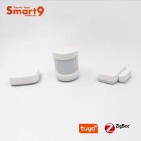 Smart9 Smarthome DIY Kit A, ZigBee PIR + Door + Temperature Sensor working with TuYa ZigBee Hub Smart Life App Powered by TuYa