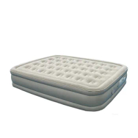 Outdoor PVC Flocking Double Built-in Pump Inflatable Mattress