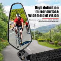 YFASHION Adjustable Foldable Bicycle Mirror High Definition Large Viewing Angle Mountain Bike Rear View Mirror Bike Accessories