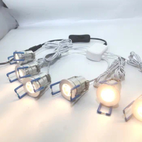 YRANK Dimmable LED Downlights MINI 12V DC 1.5W LED Spot Light For Kitchen Cupboard Bedroom Living Room Indoor Night Lighting