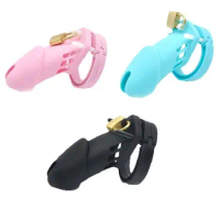 Prison Bird Male Chastity Cock Cages Sex Toys Penis Belt Lock with Five Penis Rings Chastity Cage Penis Cock Ring Male Chastity