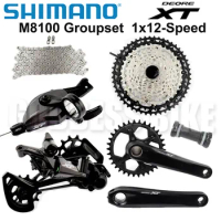 SHIMANO DEORE XT M8100 12S Groupset 12 Speed Rear Derailleur Shifter Cassette Chain Crankset BB 12v Mountain Bike Groupset