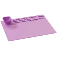 Silicone Painting Mat With Cup Silicone Painting Mat For Kids Silicone Craft Mat For Painting For Resin, DIY &amp; Art Work, Purple