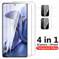 4in1 Camera Glass For Xiaomi Mi 11T Pro Tempered Protective Glass Xiomi 11 T Mi11T 11TPro T11 Phone Screen Protector Cover Film