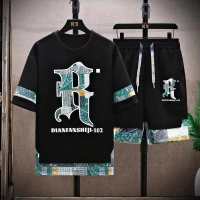 Set. DIANFAN - Setelan Lengan Pendek Celana Pendek babyterry