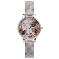 OLIVIA BURTON 花與大理石紋錶帶手錶(OB16CS16)-花朵面/30mm