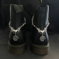 Wings Heart Spider Web Pendant Martin Boots Shoes Buckles Decoration Hook Shoes Accessories