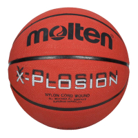 MOLTEN 8片深溝橡膠7號籃球-室外 戶外 7號球 訓練 B7RD-BW-XPL 橘黑