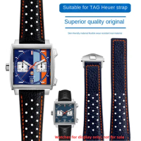 High quality breakable leather strap for TAG Heuer Carrera Monaco watch strap soft bracelet men's watch band accessories 22mm