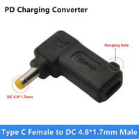 USB C To 4.8x1.7mm PD Connector For HP Compaq V3000 500 520 540 CQ515 Notebook Power Charger 4.8*1.7mm
